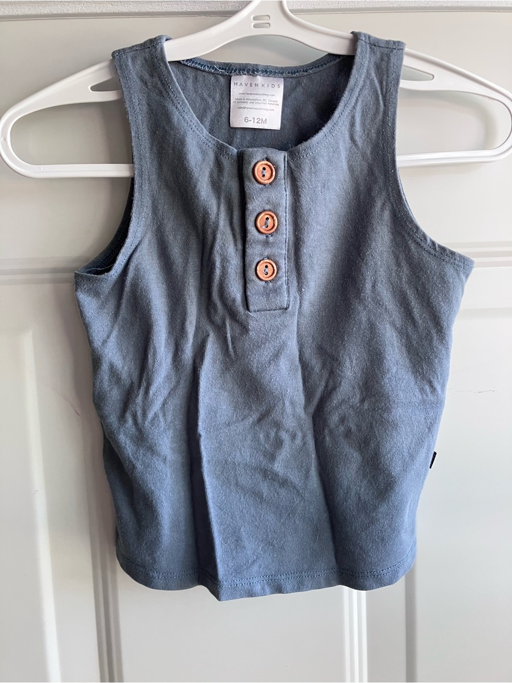 Haven kids blue tank top 6-12 months